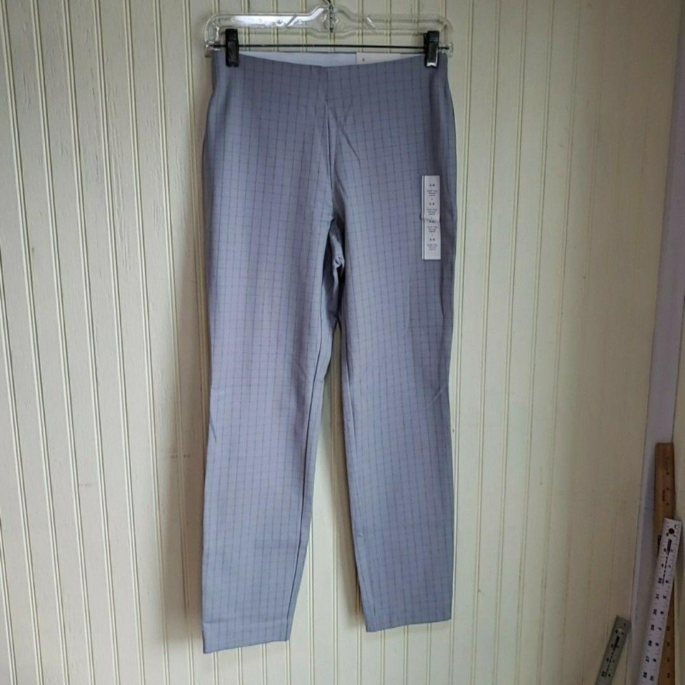 A New Day Dress Pants Womens 2 Gray Side Zip Skinny Ankle High Rise Stretch